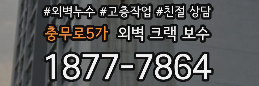 충무로5가 외벽 크랙 보수