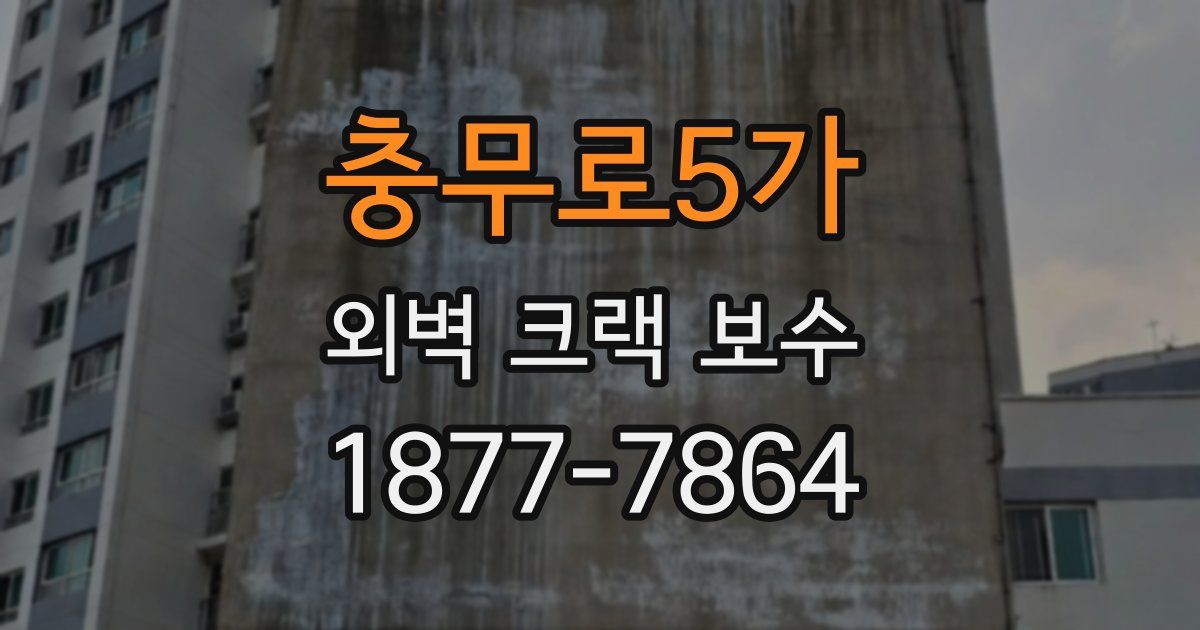 충무로5가 외벽 크랙 보수
