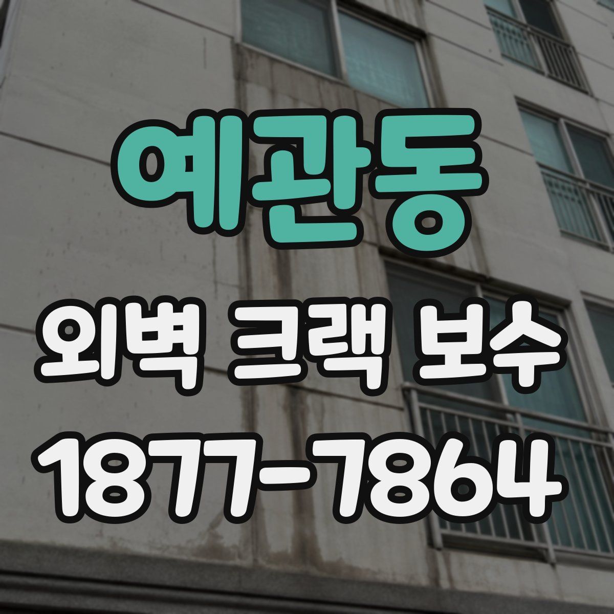 예관동 외벽 크랙 보수