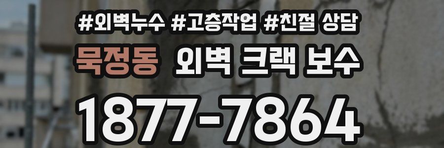 묵정동 외벽 크랙 보수