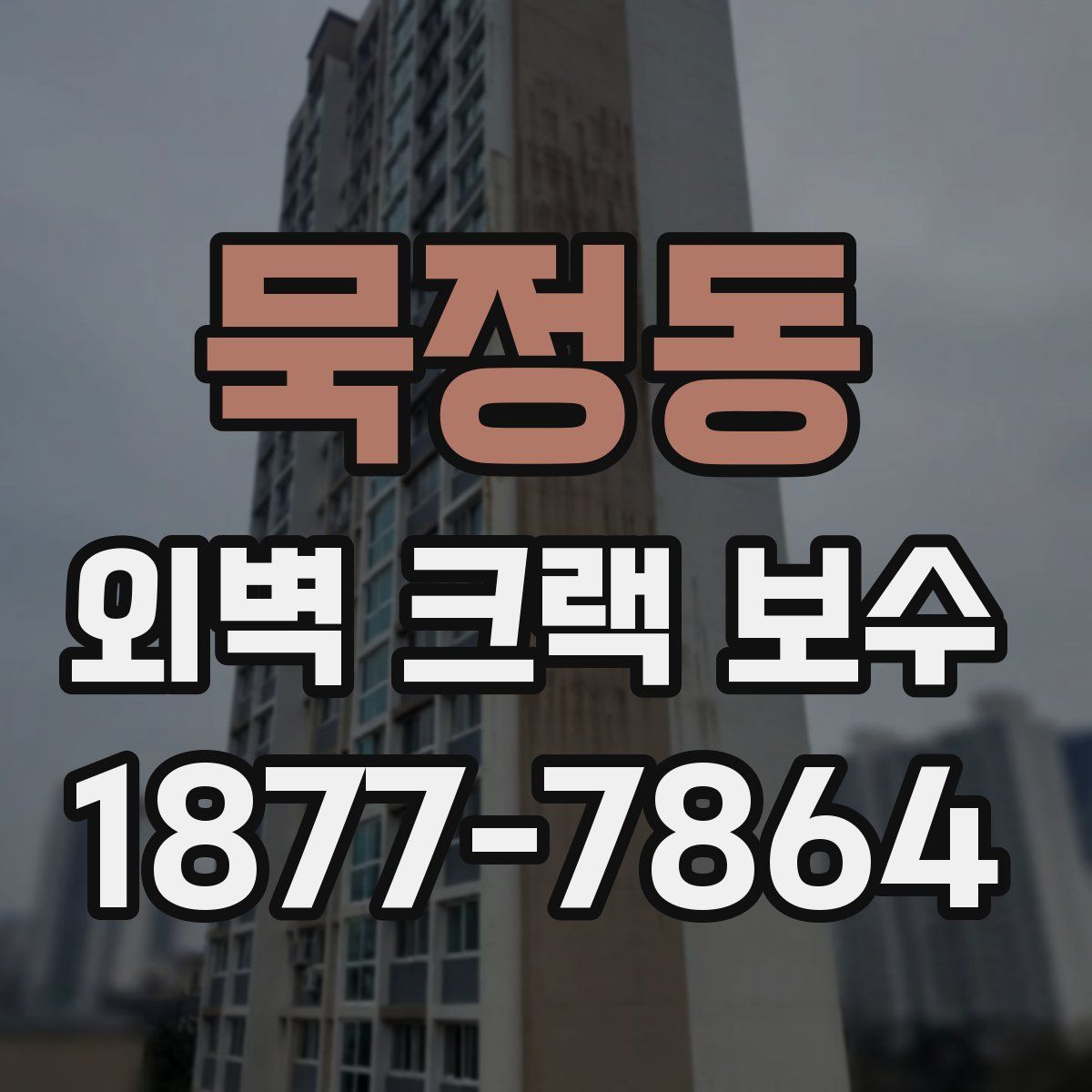 묵정동 외벽 크랙 보수