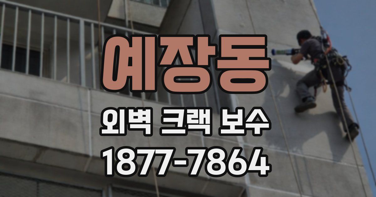 예장동 외벽 크랙 보수