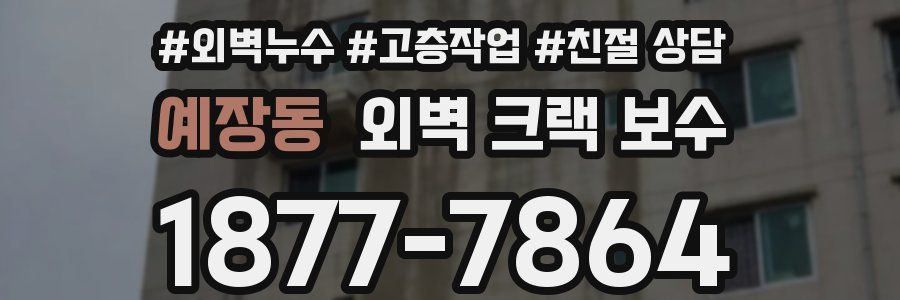 예장동 외벽 크랙 보수