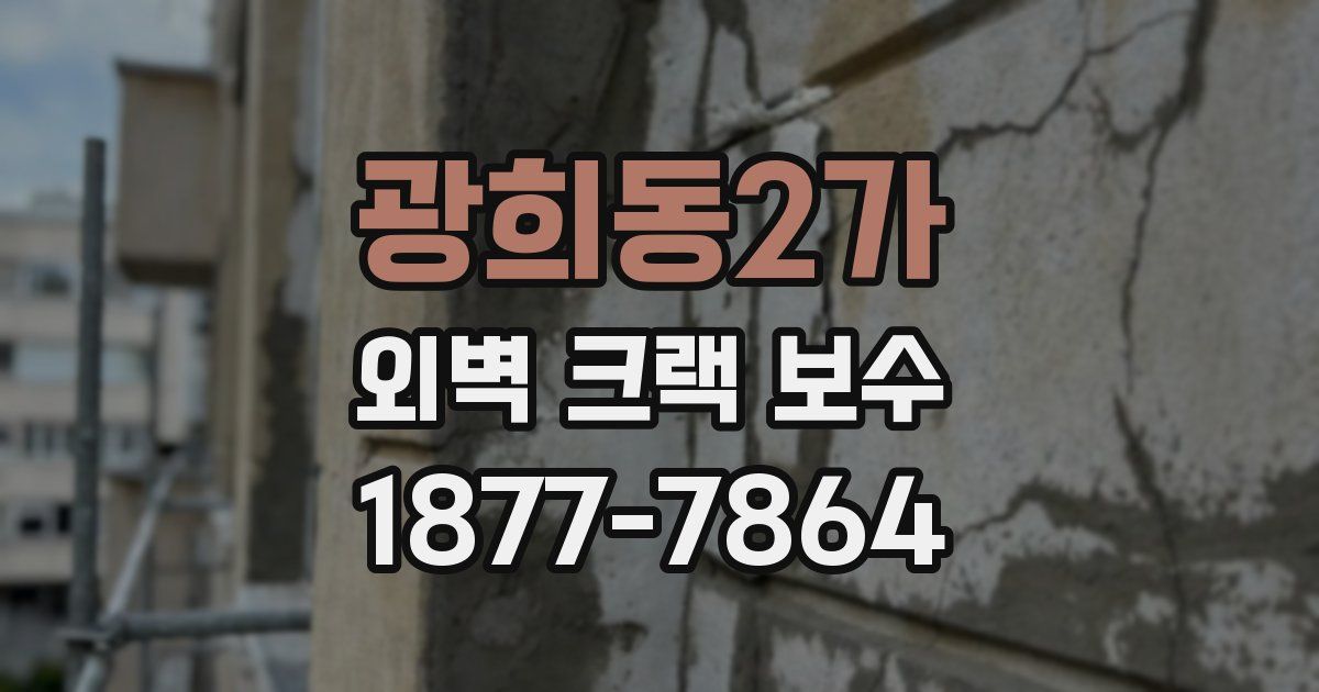 광희동2가 외벽 크랙 보수