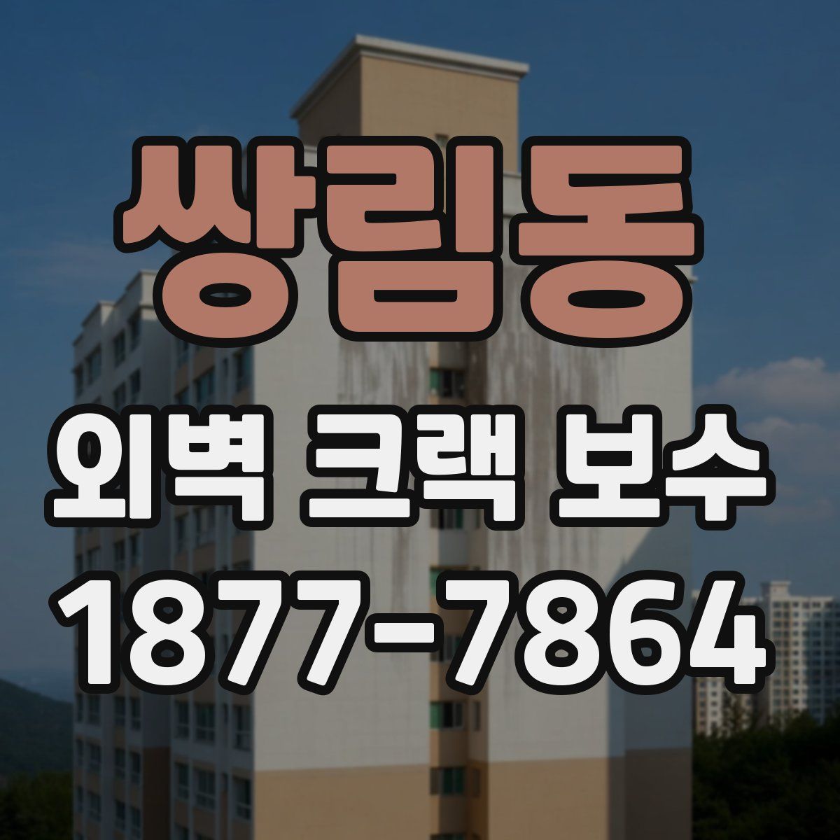 쌍림동 외벽 크랙 보수