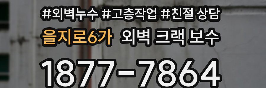 을지로6가 외벽 크랙 보수
