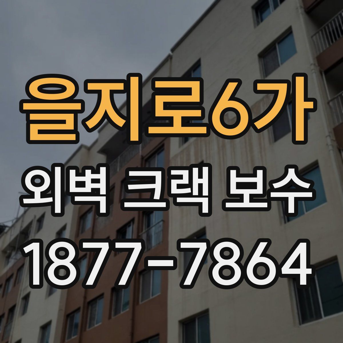 을지로6가 외벽 크랙 보수