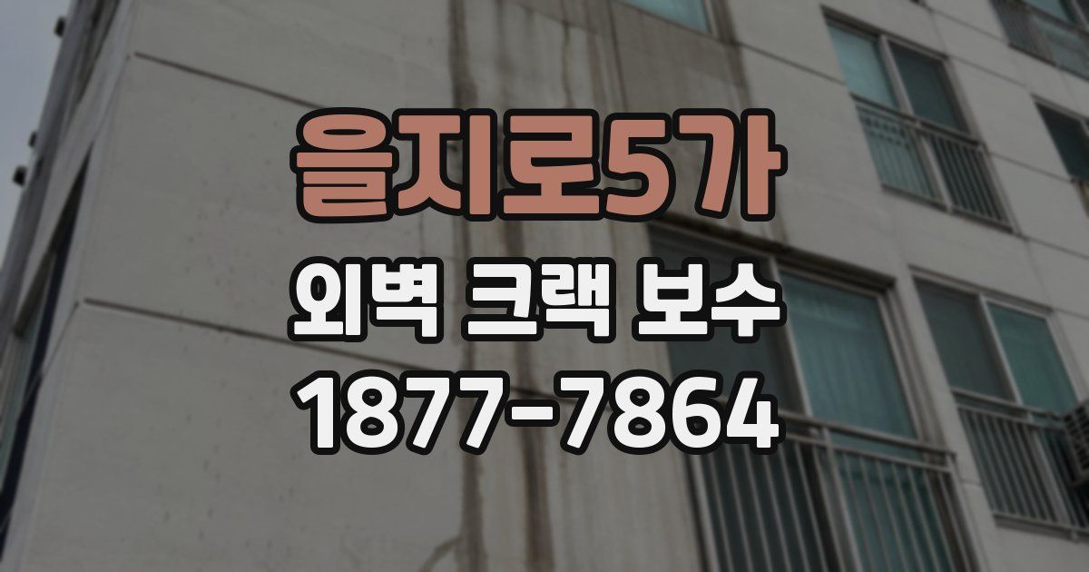 을지로5가 외벽 크랙 보수