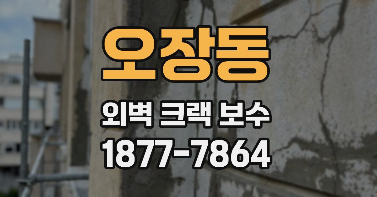 오장동 외벽 크랙 보수