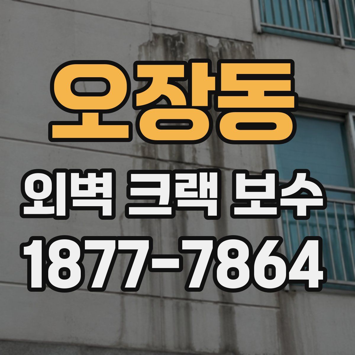 오장동 외벽 크랙 보수