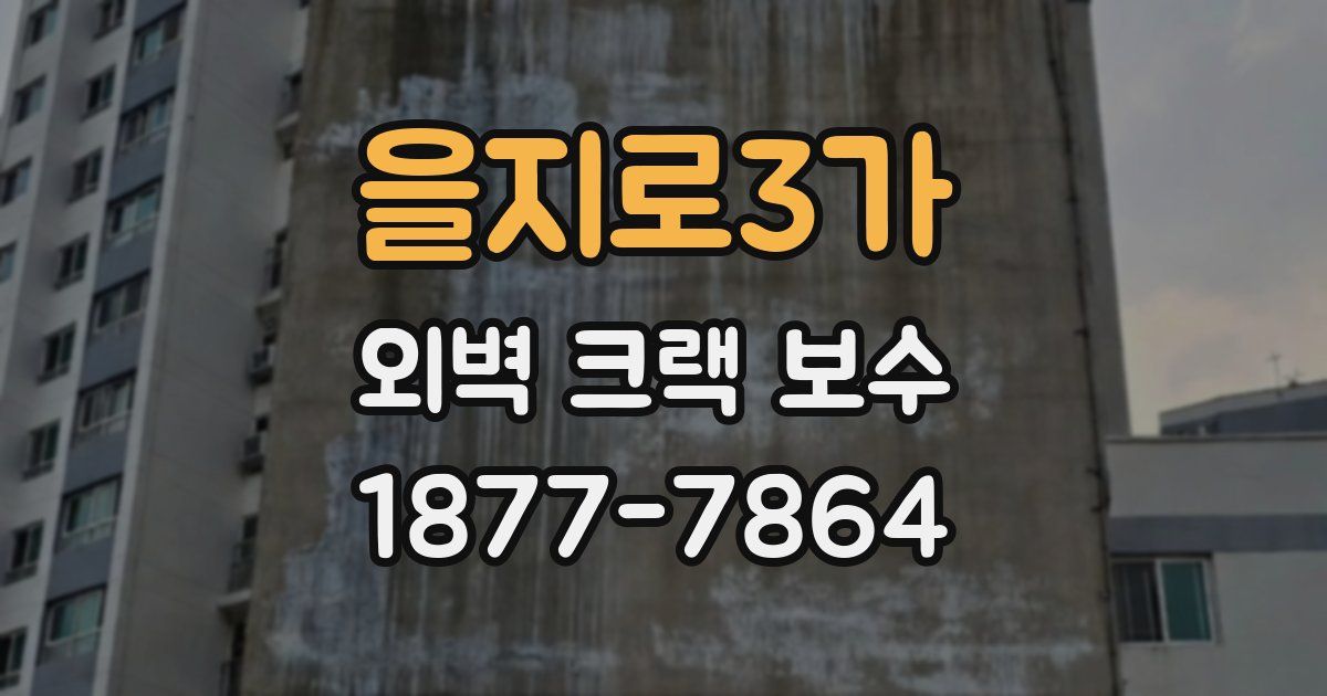 을지로3가 외벽 크랙 보수