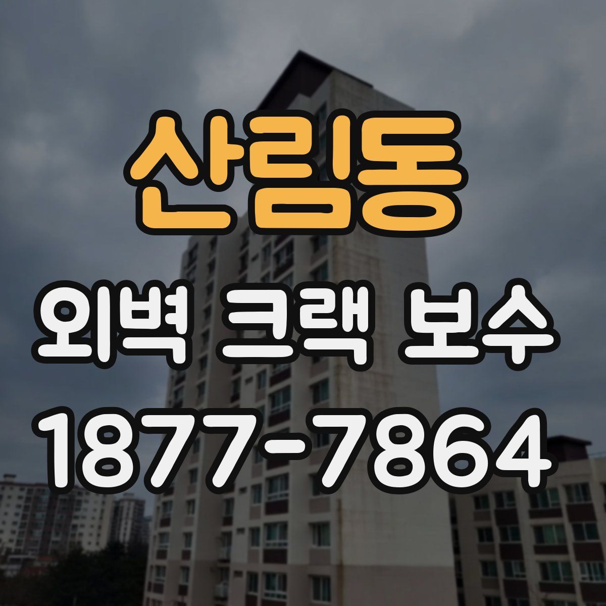 산림동 외벽 크랙 보수