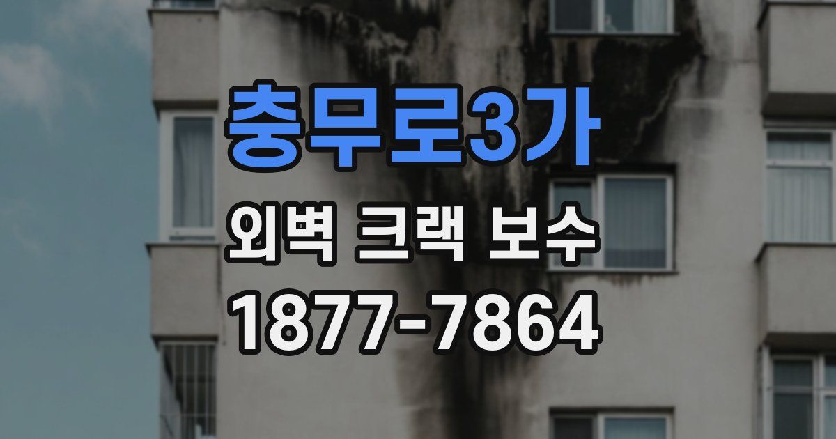 충무로3가 외벽 크랙 보수