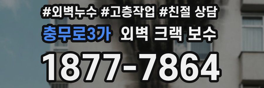 충무로3가 외벽 크랙 보수