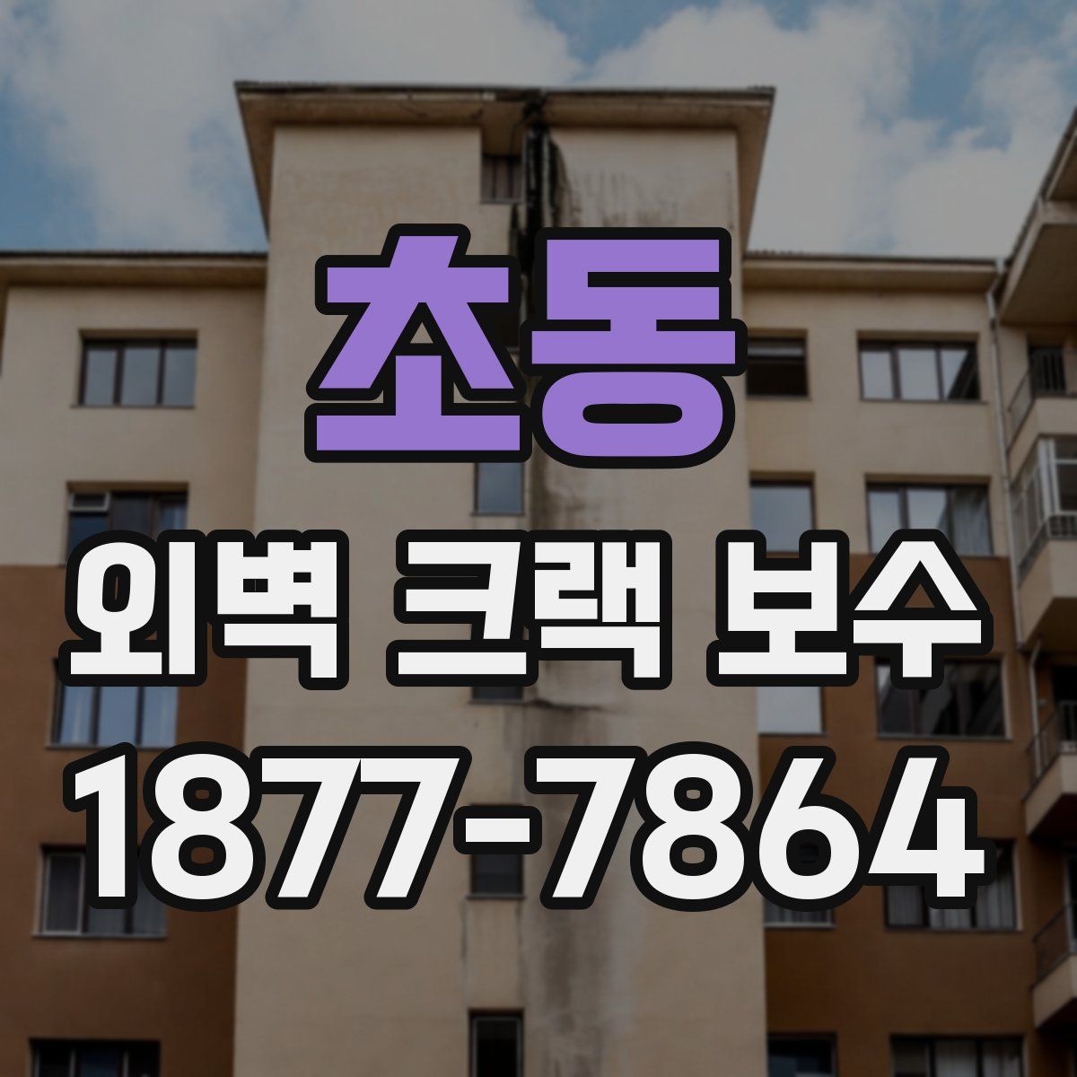 초동 외벽 크랙 보수