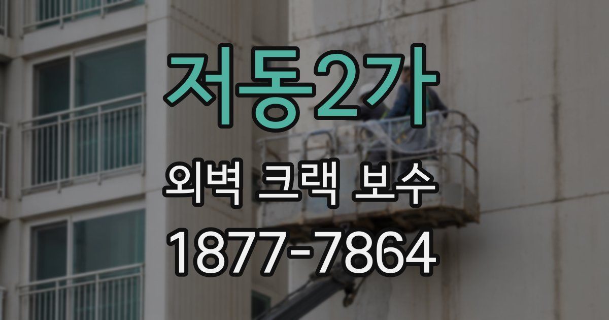 저동2가 외벽 크랙 보수