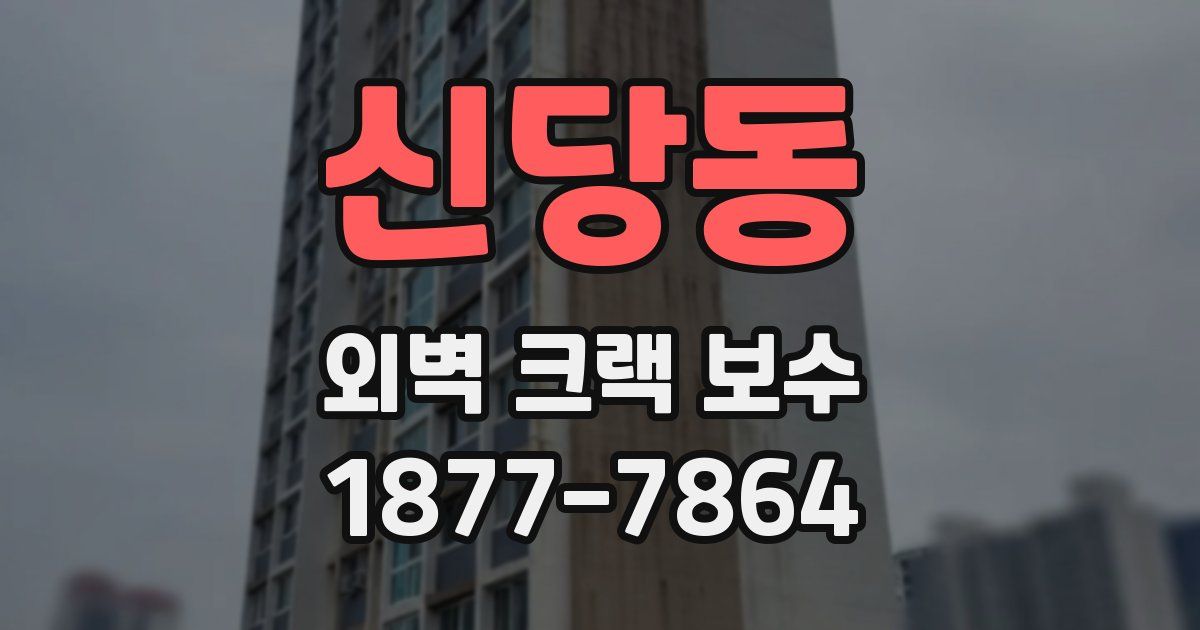 신당동 외벽 크랙 보수