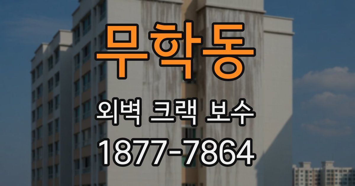 무학동 외벽 크랙 보수
