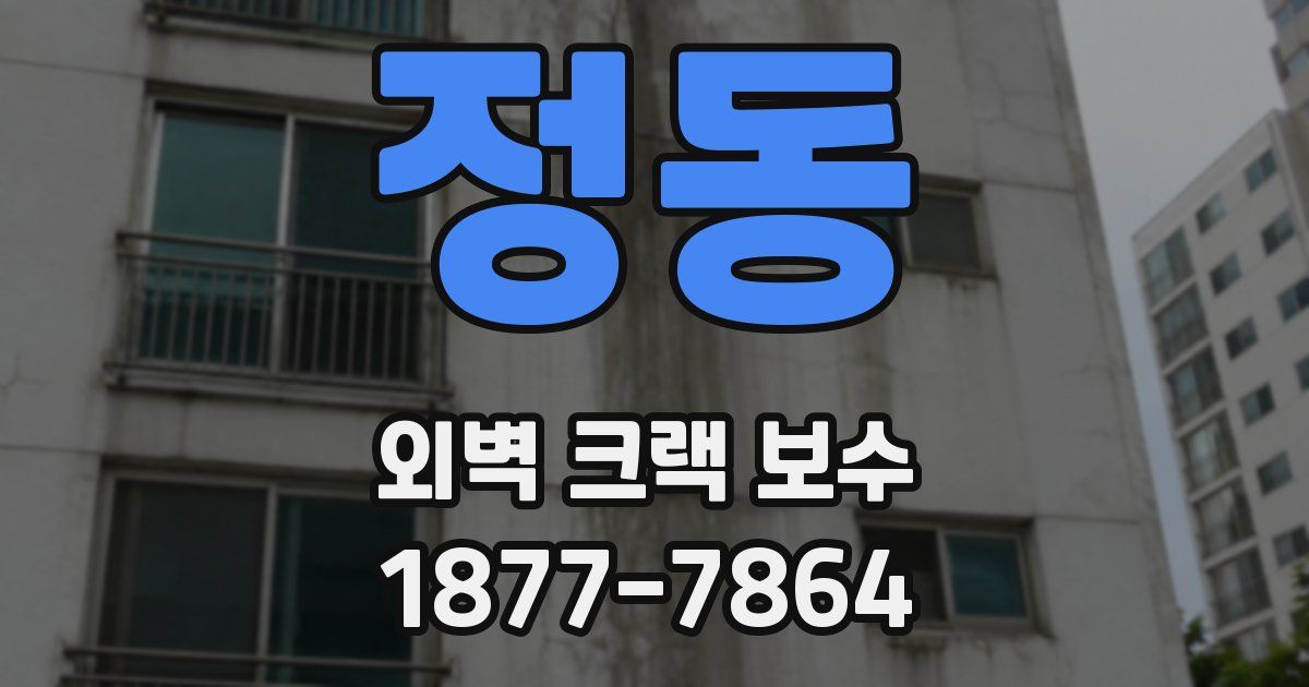 정동 외벽 크랙 보수