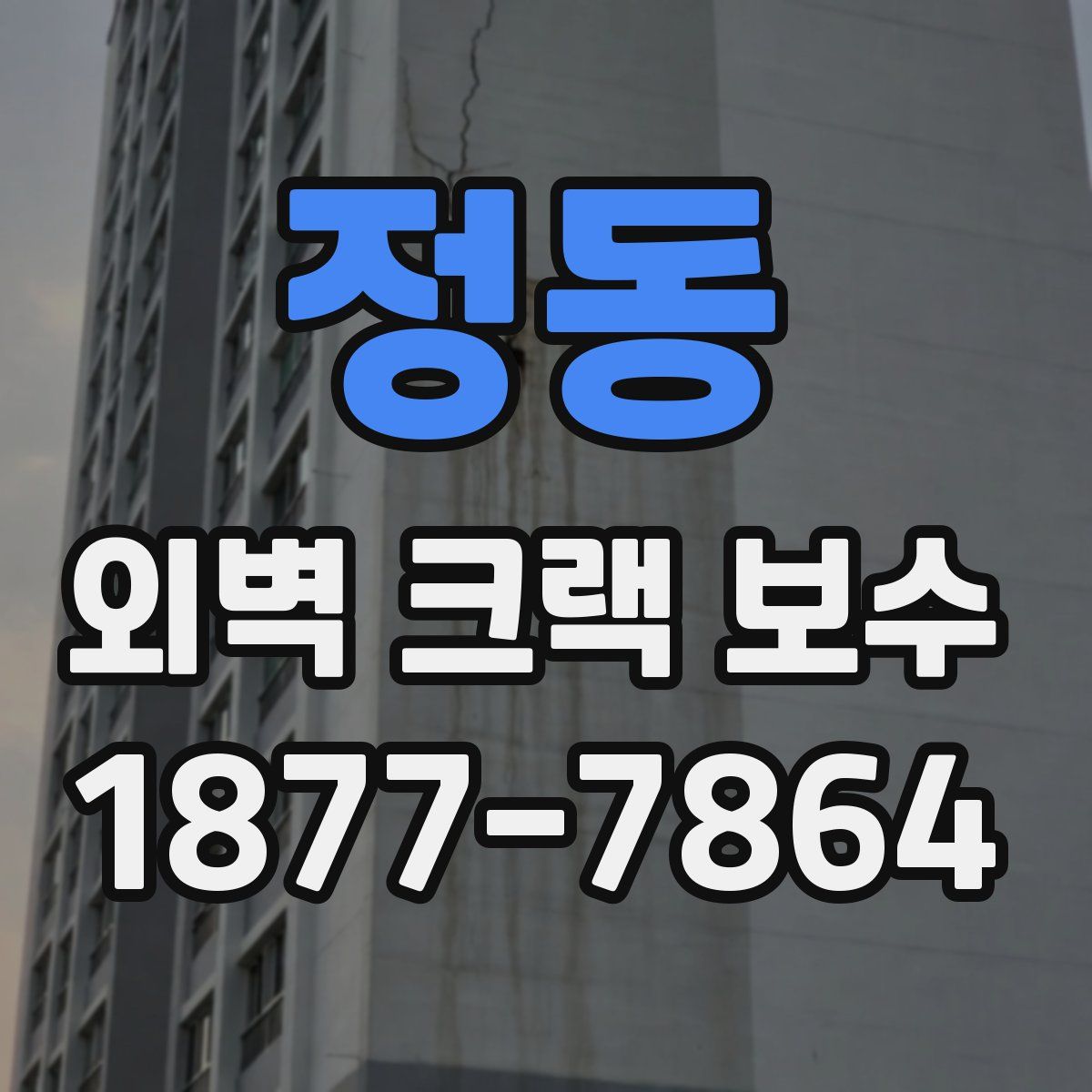 정동 외벽 크랙 보수