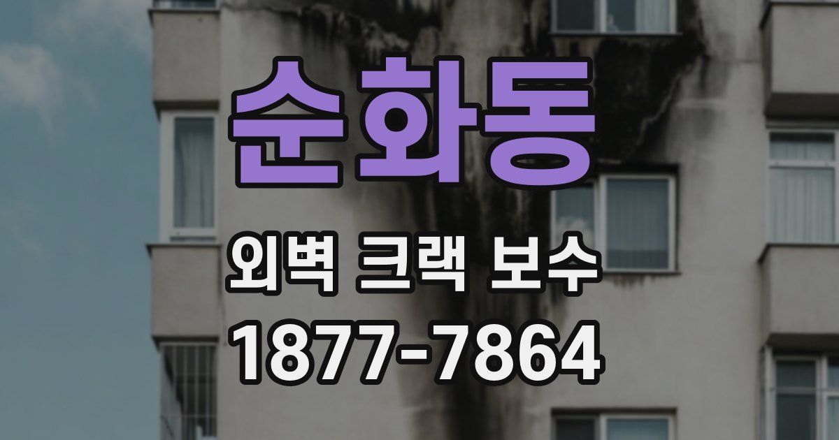 순화동 외벽 크랙 보수