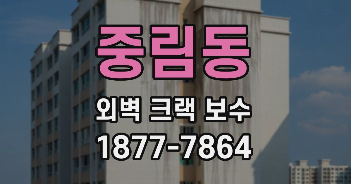 중림동 외벽 크랙 보수