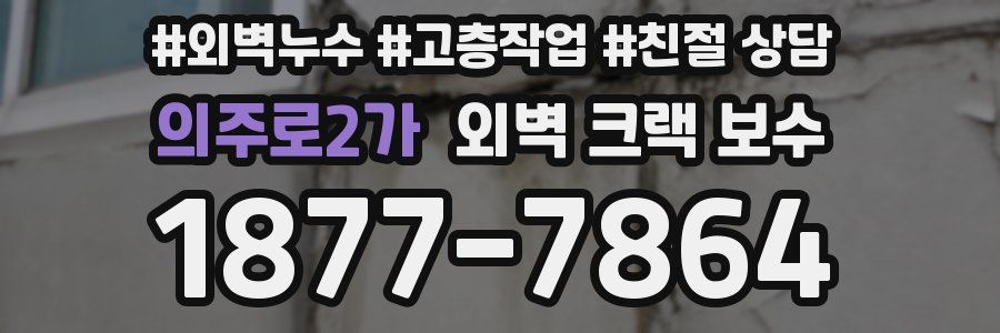 의주로2가 외벽 크랙 보수
