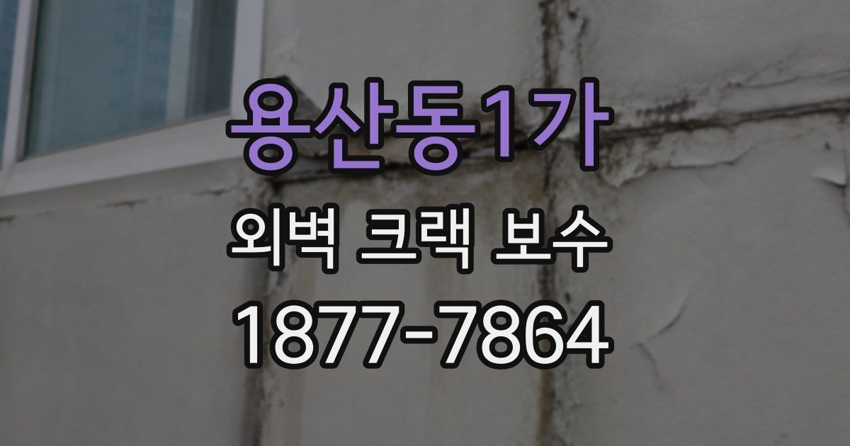 용산동1가 외벽 크랙 보수