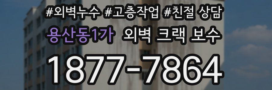 용산동1가 외벽 크랙 보수