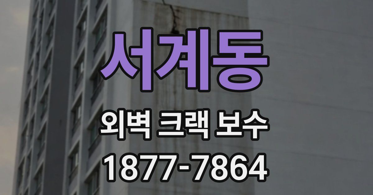 서계동 외벽 크랙 보수