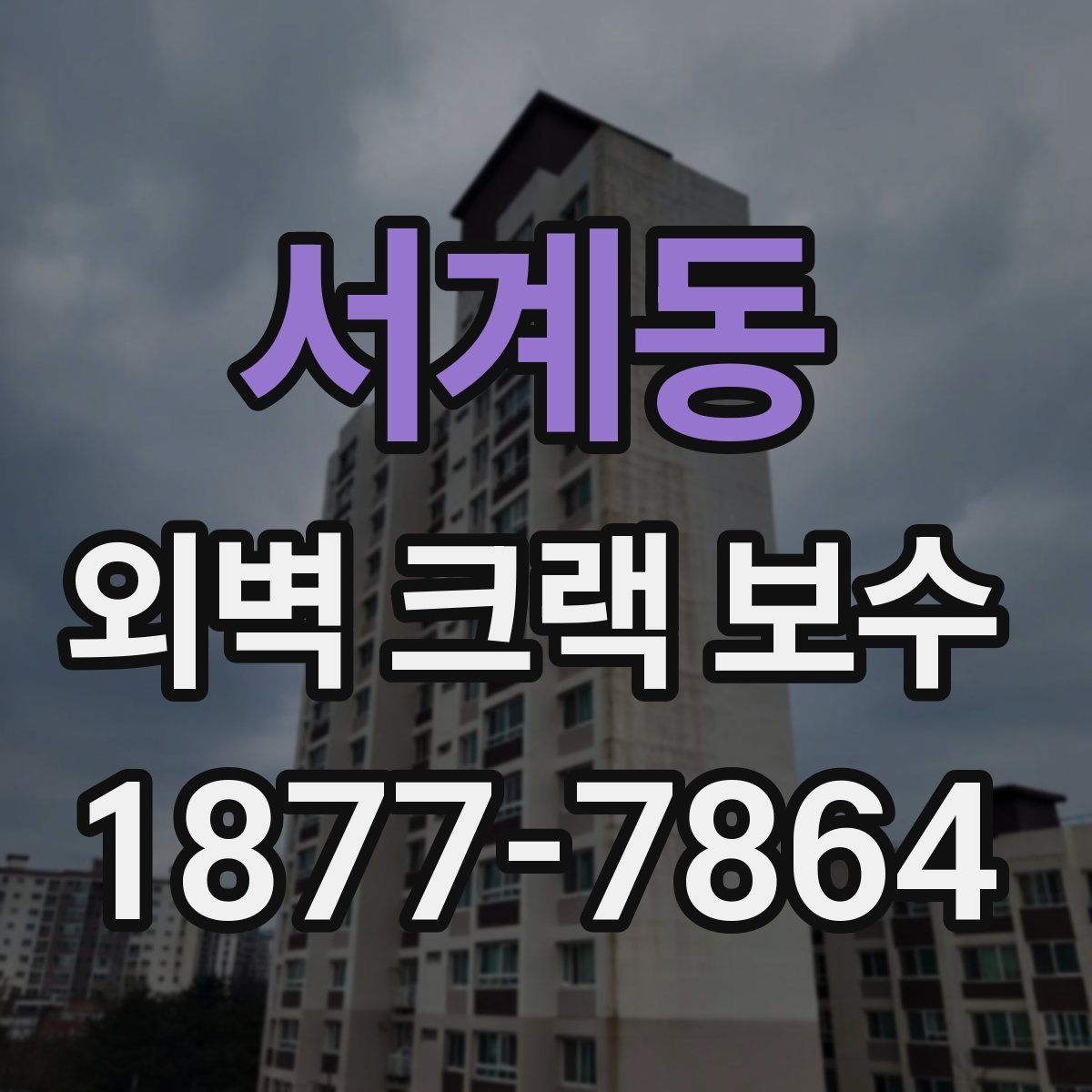 서계동 외벽 크랙 보수