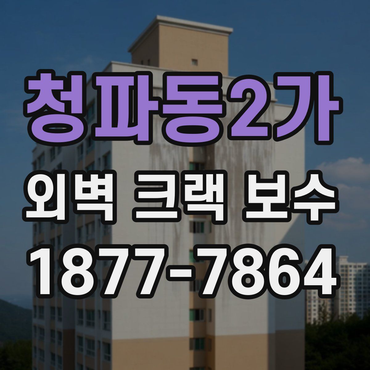 청파동2가 외벽 크랙 보수