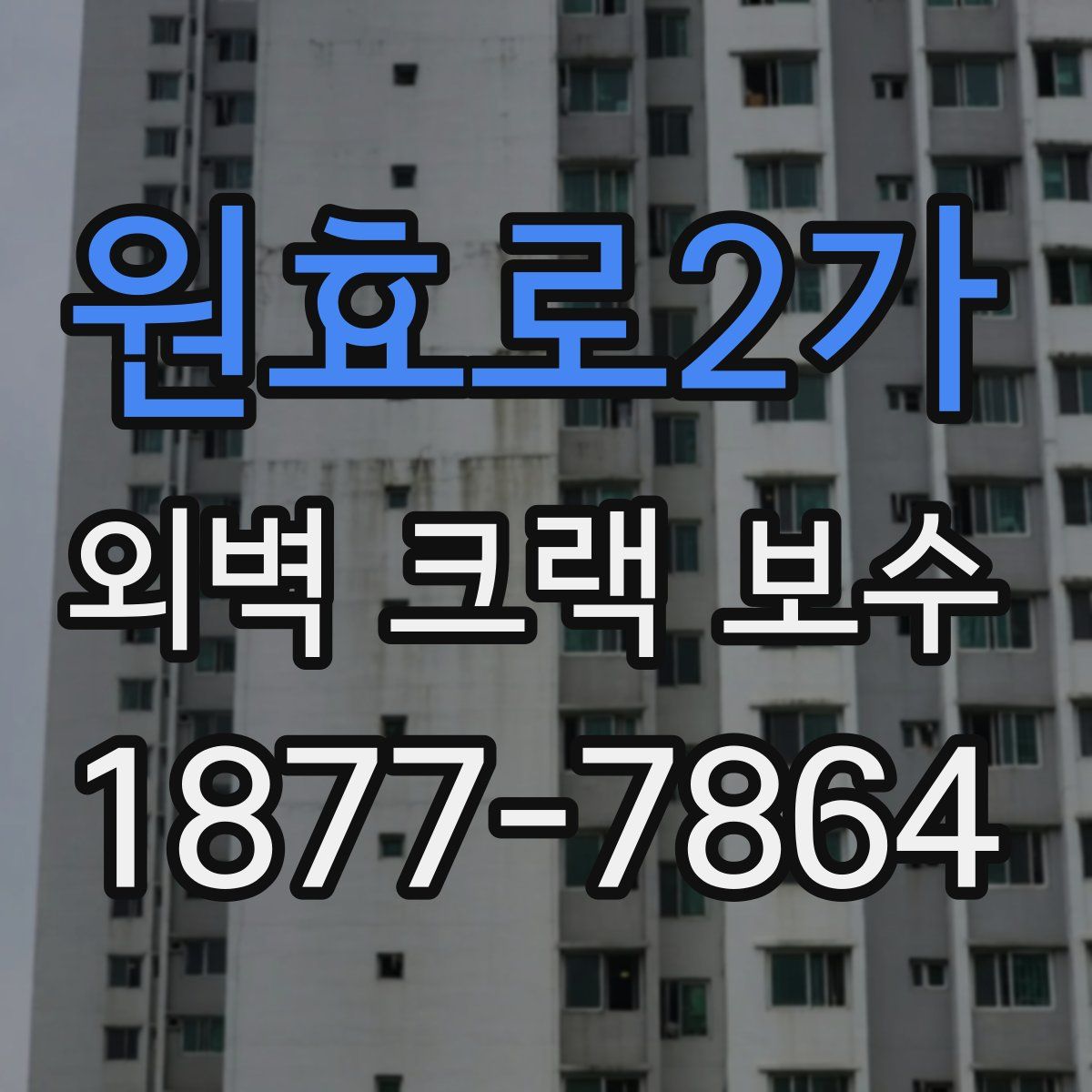 원효로2가 외벽 크랙 보수