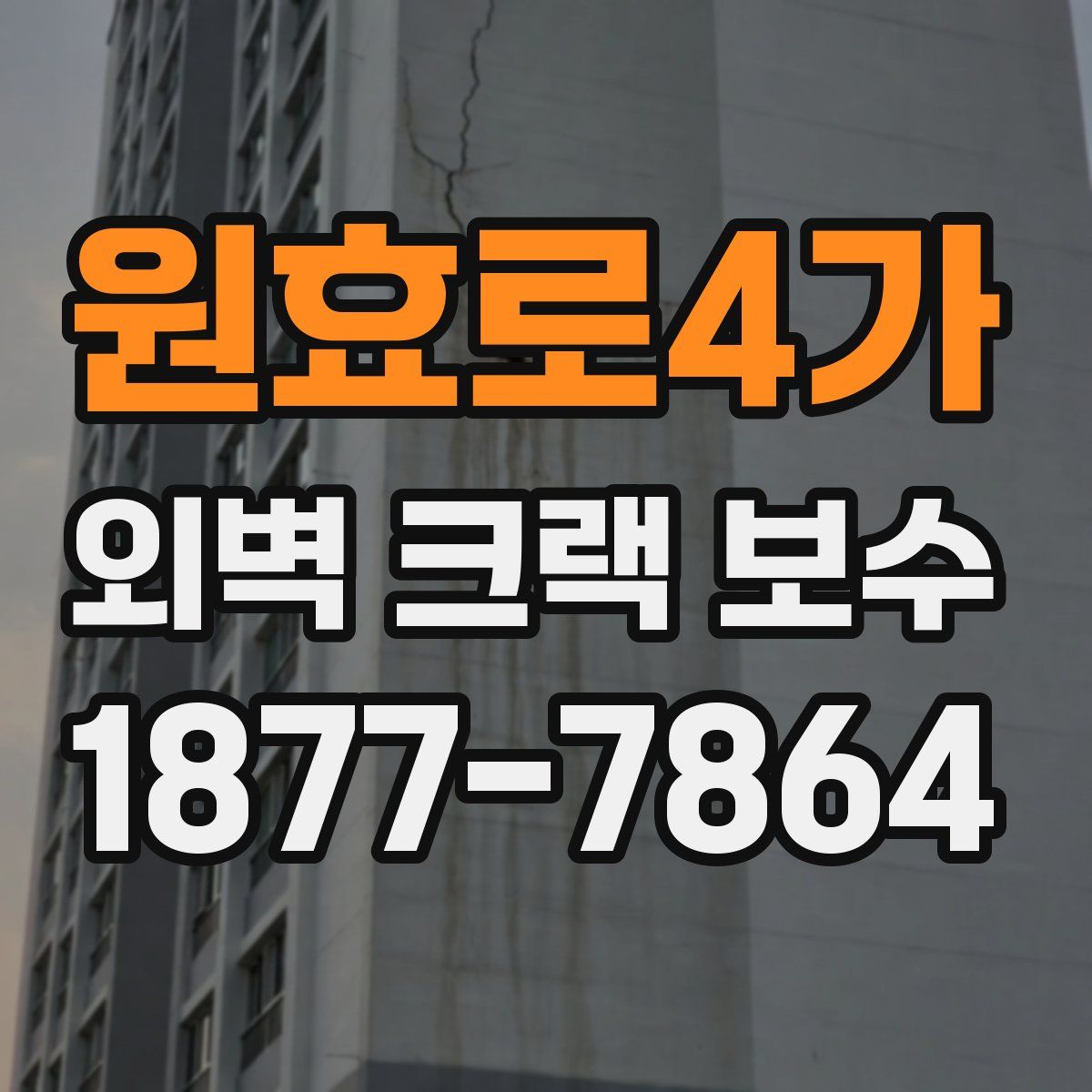 원효로4가 외벽 크랙 보수
