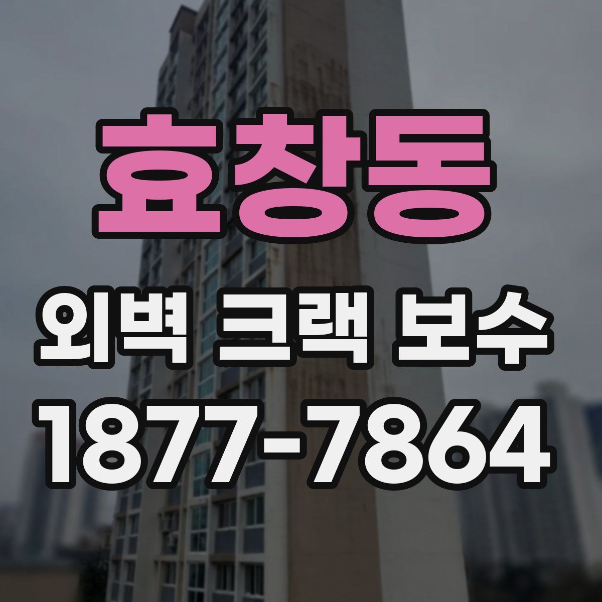 효창동 외벽 크랙 보수