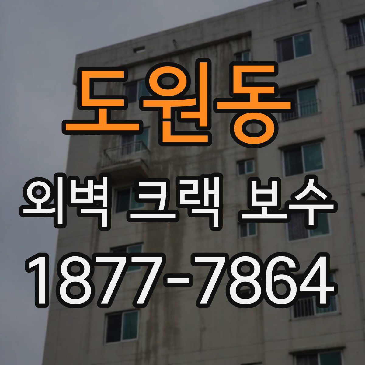 도원동 외벽 크랙 보수