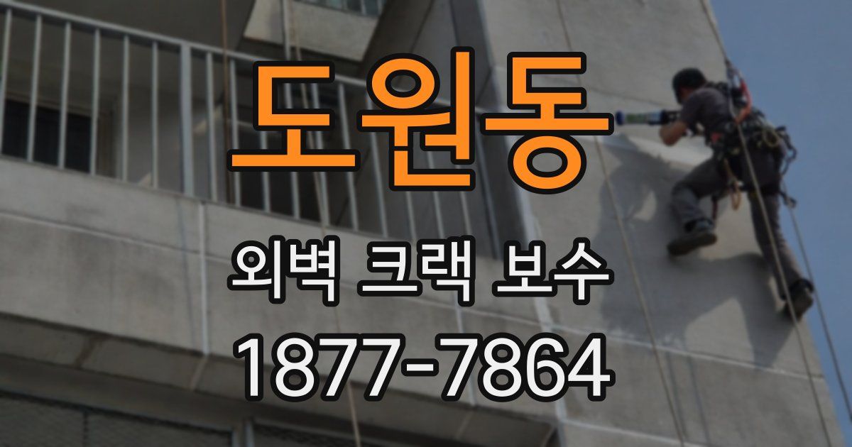 도원동 외벽 크랙 보수