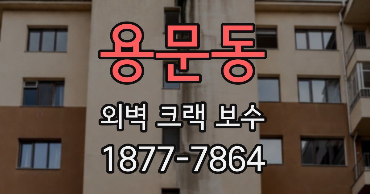 용문동 외벽 크랙 보수