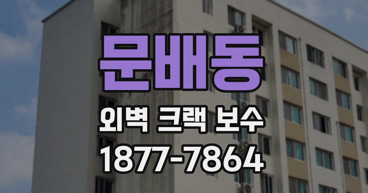문배동 외벽 크랙 보수