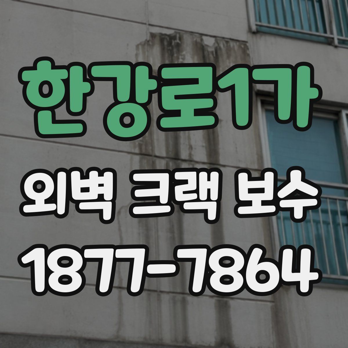 한강로1가 외벽 크랙 보수