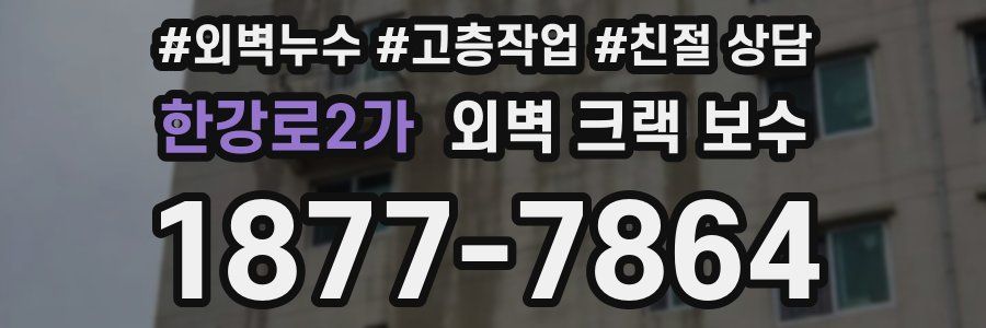한강로2가 외벽 크랙 보수
