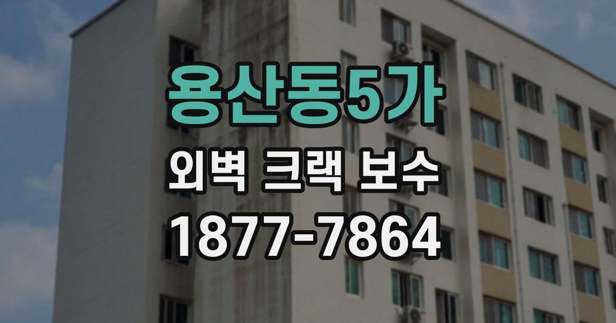 용산동5가 외벽 크랙 보수