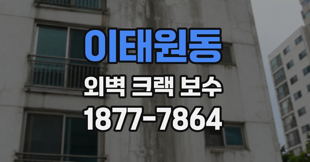 이태원동 외벽 크랙 보수