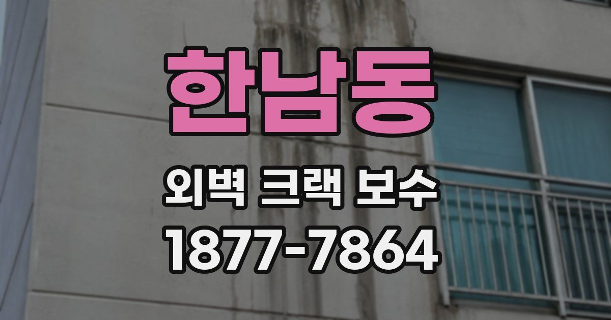 한남동 외벽 크랙 보수