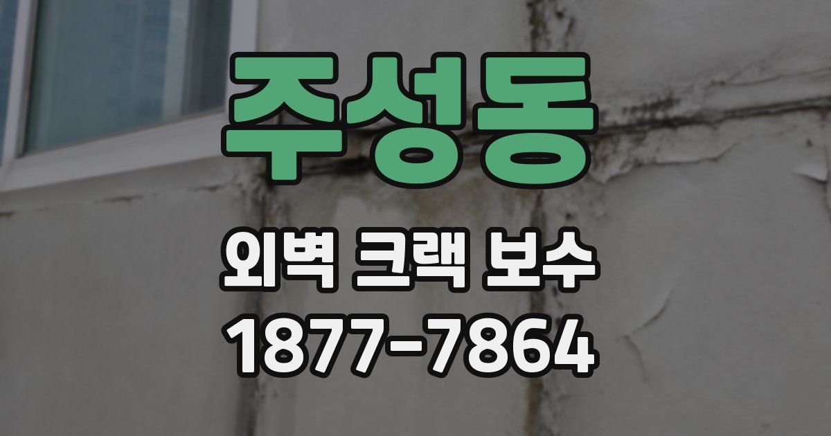 주성동 외벽 크랙 보수