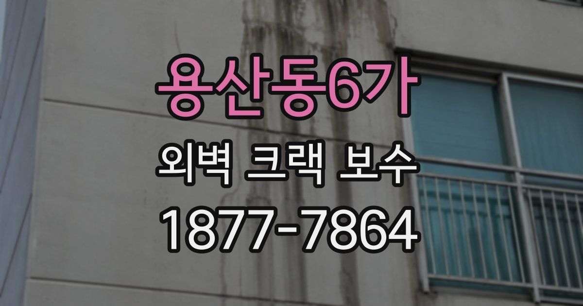 용산동6가 외벽 크랙 보수
