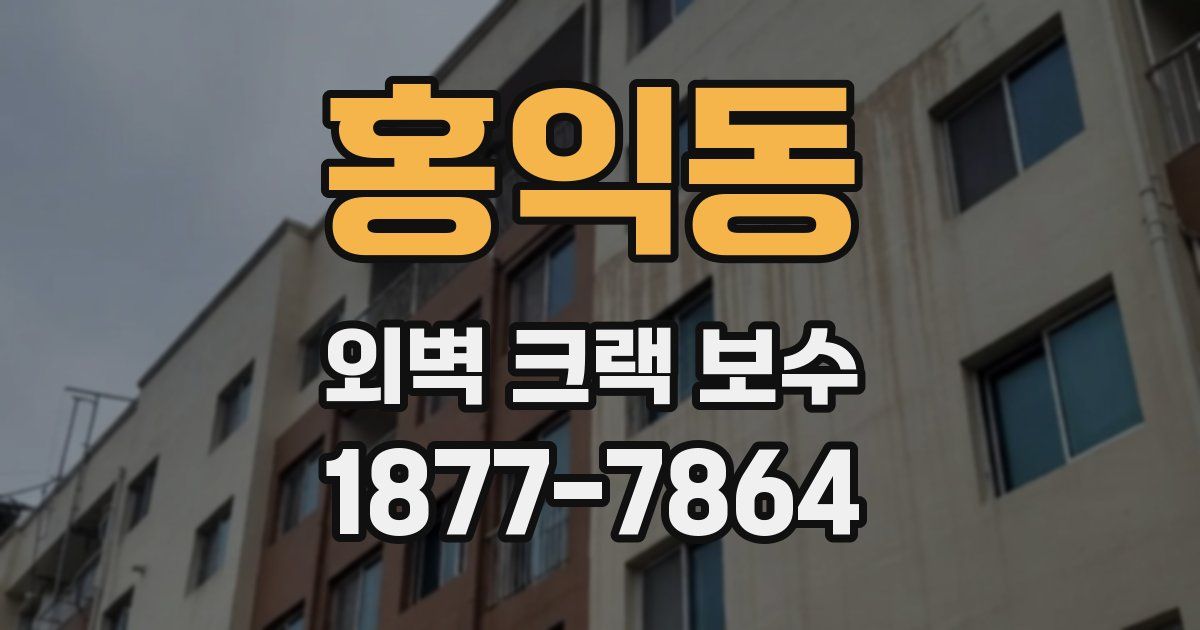 홍익동 외벽 크랙 보수