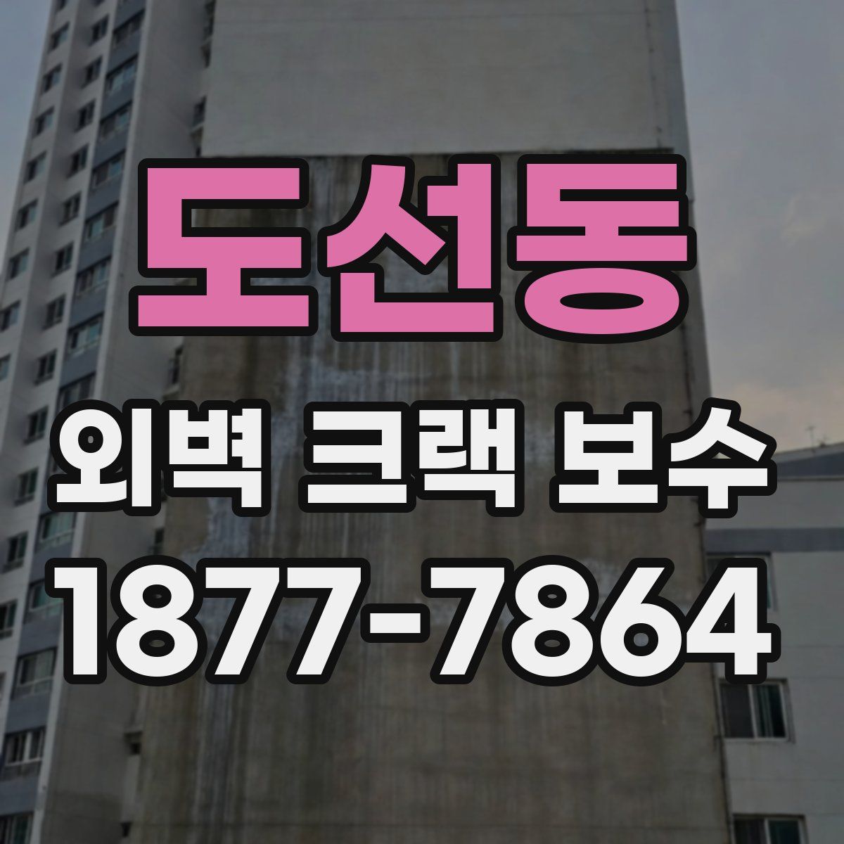 도선동 외벽 크랙 보수