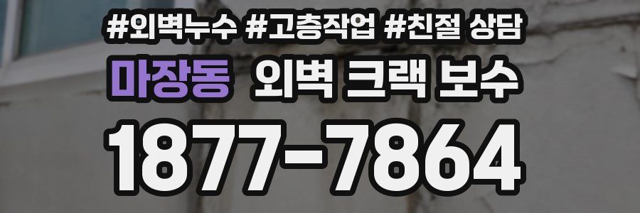 마장동 외벽 크랙 보수