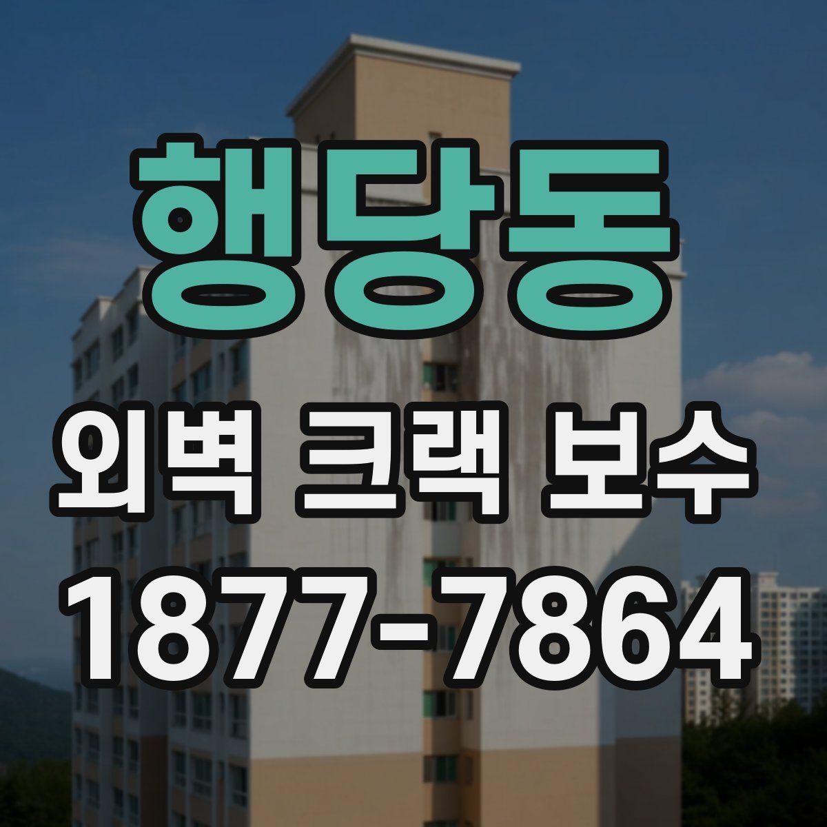 행당동 외벽 크랙 보수
